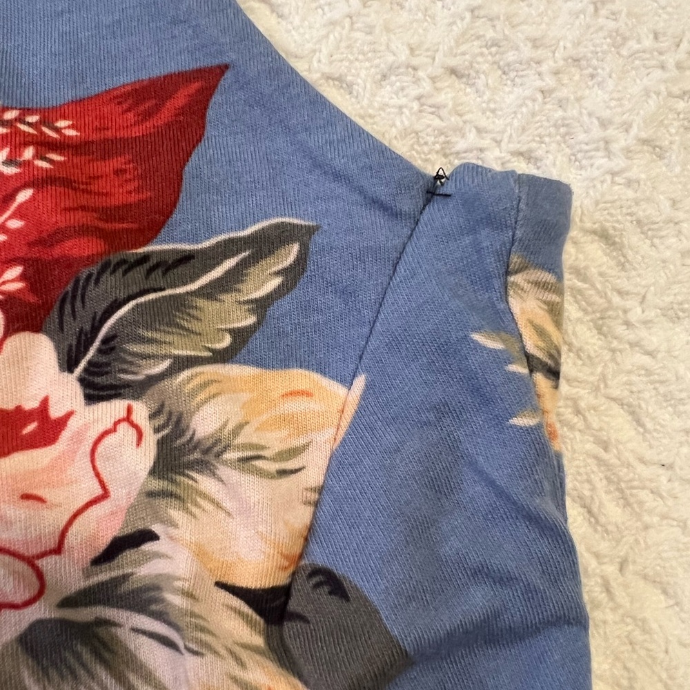Chic Blue Floral Maxi Dress - Picture 9 of 10